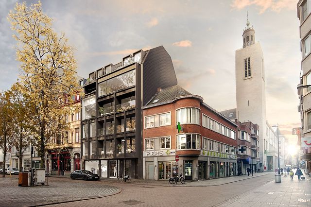 Residentie Samphire - 3D-render gevelaanzicht vanaf de Groentemarkt
