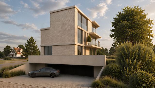 Residentie Verdure - straatzijde met ruime ondergrondse garage en aanleg in duinbeplanting